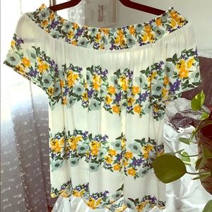 Old Navy | Smocked off-shoulder swing top